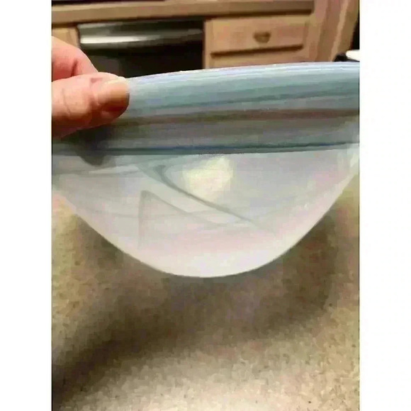 Zodax Lagoon glass bowl‎ 11 3/4” diam - Picture 2 of 4